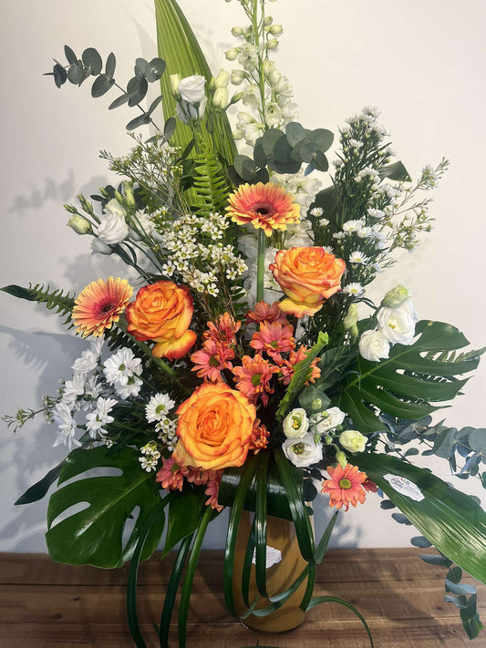 Arrangement Vase Orangé